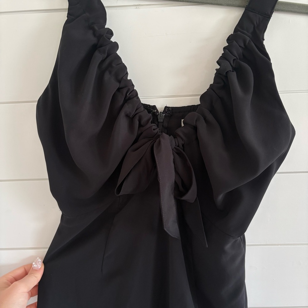 Abercrombie & Fitch Charcoal Ruffled Dress